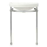 DXV - St. George 24 in. Console Bathroom Sink, 3 Hole with Console Leg - Canvas White