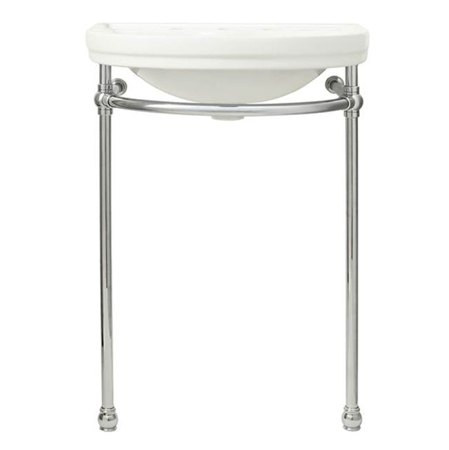 DXV - St. George 24 in. Console Bathroom Sink, 3 Hole with Console Leg - Canvas White