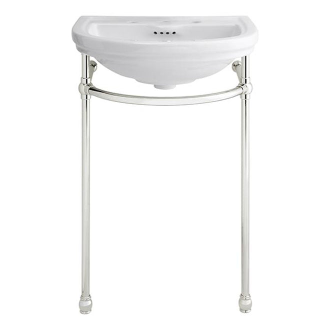 DXV - St. George 24 in. Console Bathroom Sink, 3 Hole with Console Leg - Canvas White