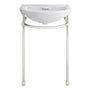 DXV - St. George 24 in. Console Bathroom Sink, 3 Hole with Console Leg - Canvas White