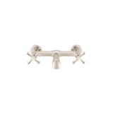 DXV - Oak Hill 2-Handle Wall Mount Bathroom Faucet with Cross Handles - Platinum Nickel