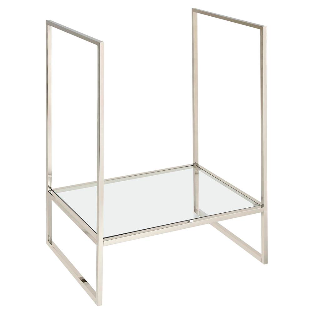 Belshire 30 in. Console Legs with Glass Shelf
