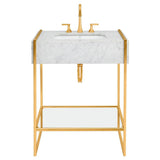 Belshire 30 in. Console Legs with Glass Shelf