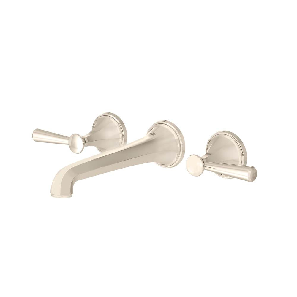 Fitzgerald 2-Handle Wall Mount Widespread Bathroom Faucet with Lever Handles