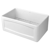 Hillside 20 in. Apron Kitchen Sink with Center Drain