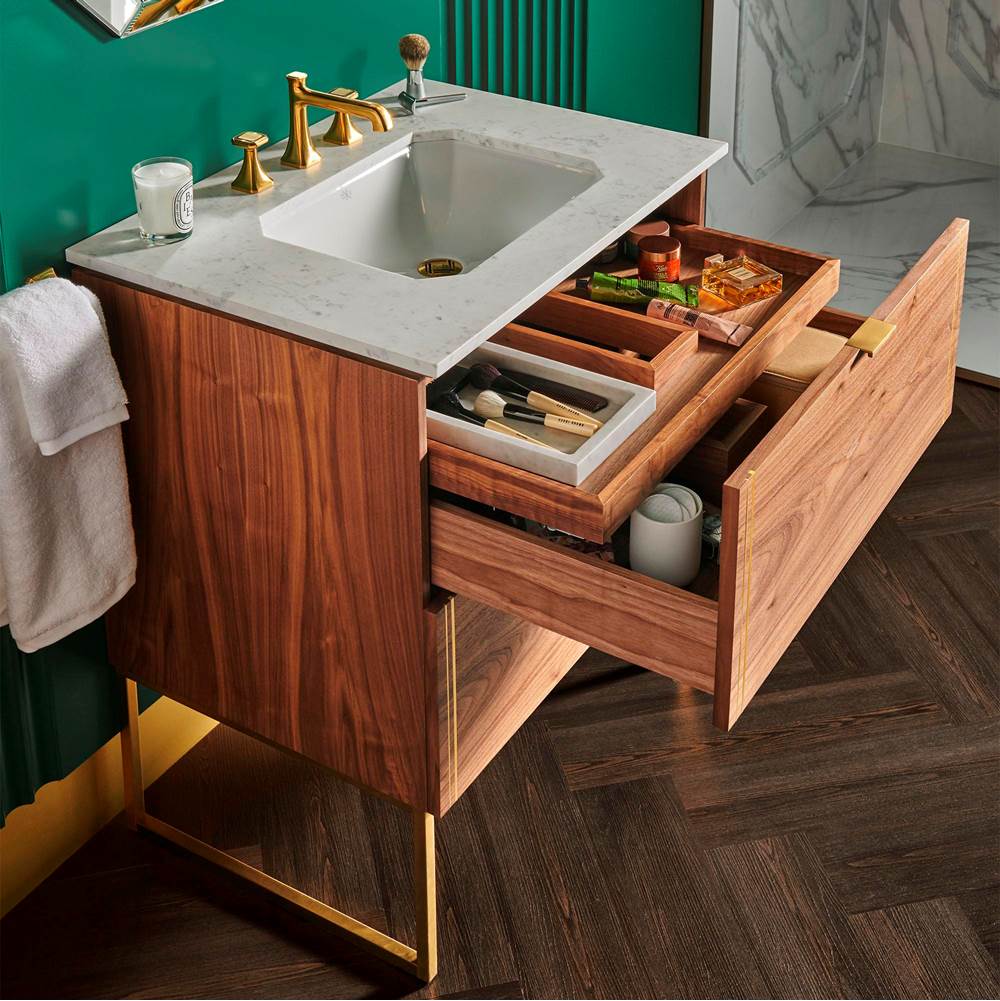 Belshire 30 in. Single Vanity Only with Hidden Interior Drawer