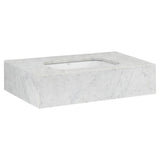 Belshire 30 in. Carrara Marble Console Top, No Hole
