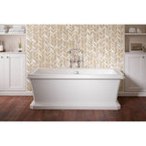 Fitzgerald Floor Mount Bathtub Filler with Hand Shower and Lever Handles