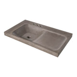 DXV - DXV Modulus 36 in. Concrete Sink, 3-Hole - Smoke