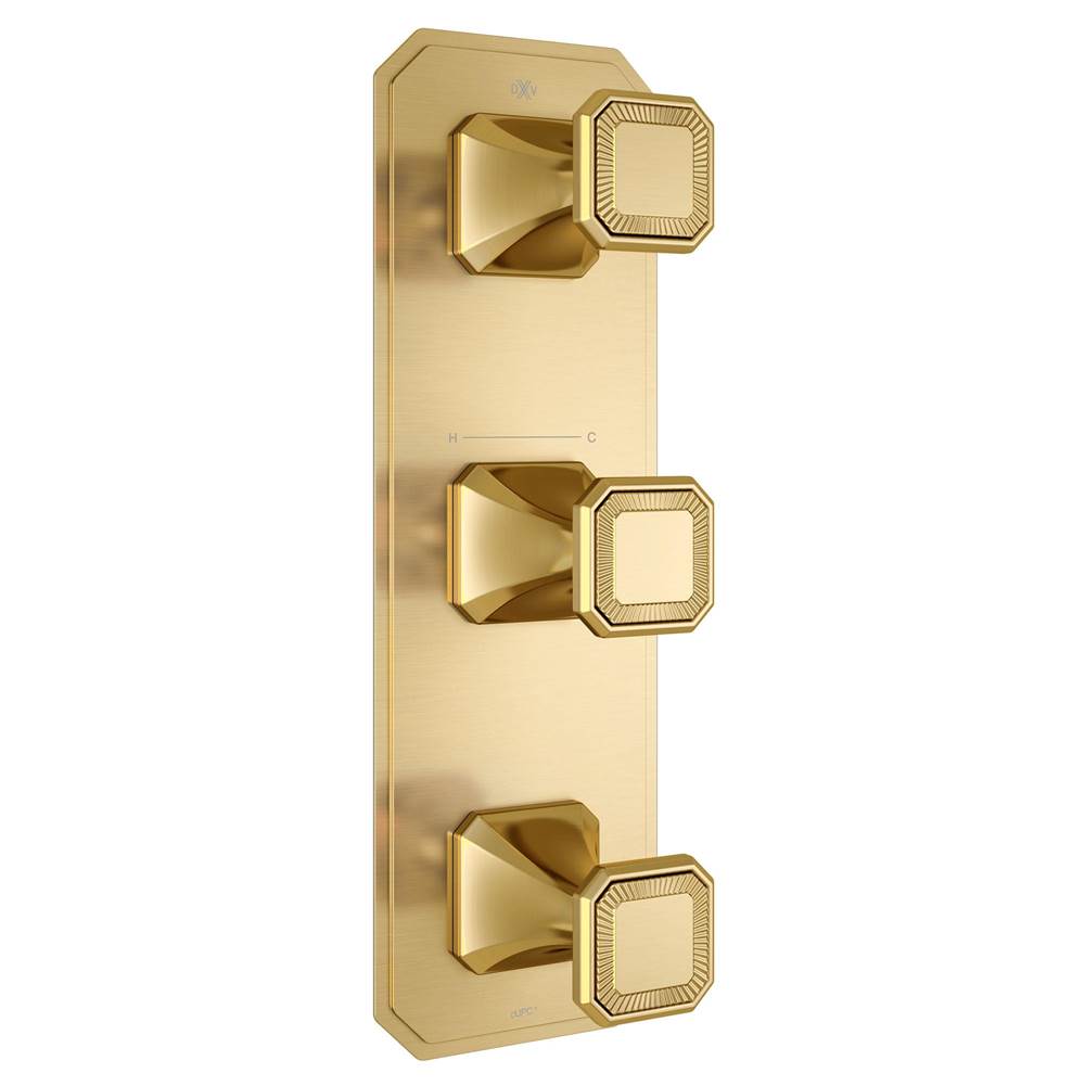 Belshire 3-Handle Thermostatic Valve Trim Only with Cushion Handles