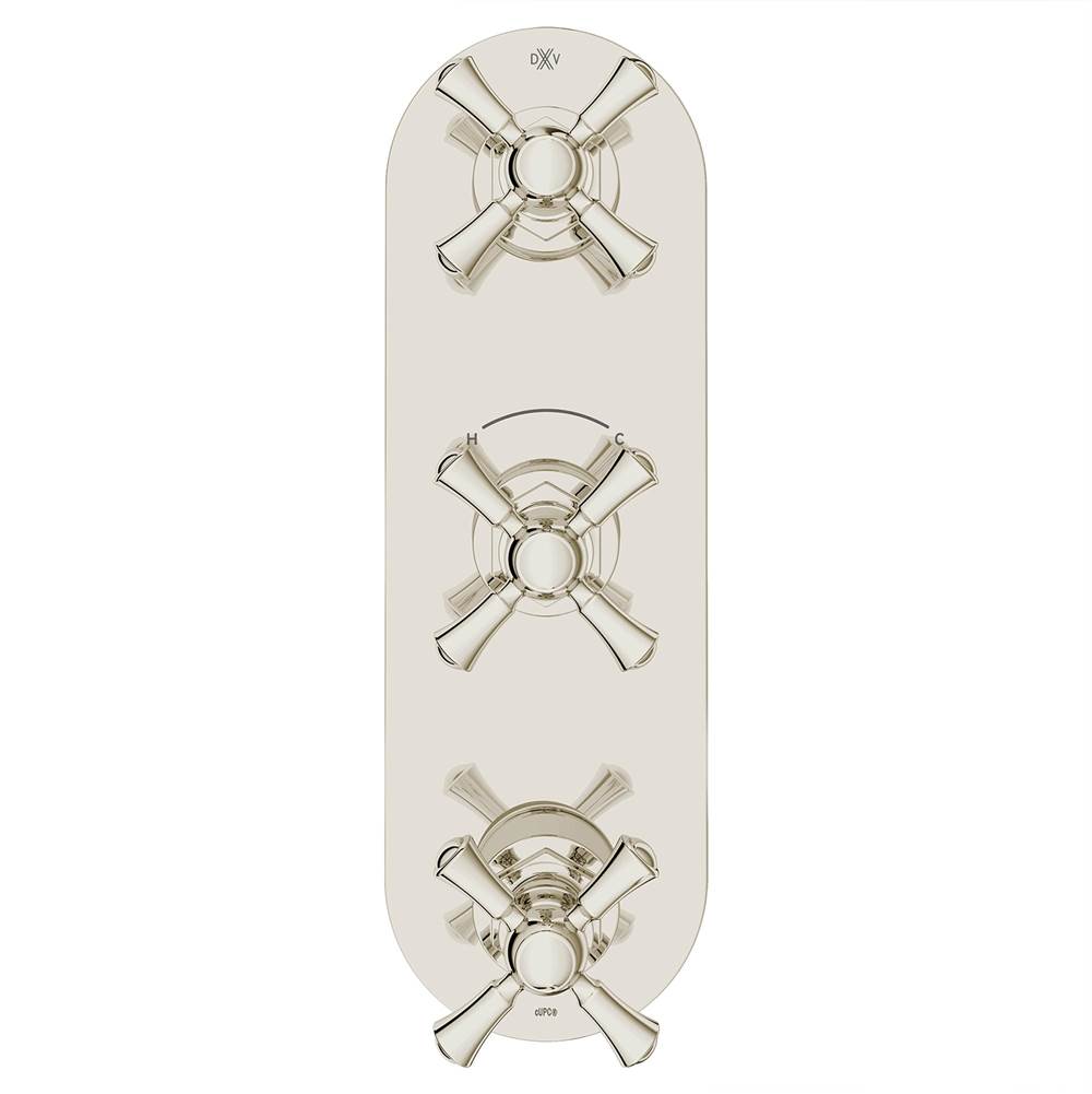Oak Hill 3-Handle Thermostatic Valve Trim Only with Cross Handles