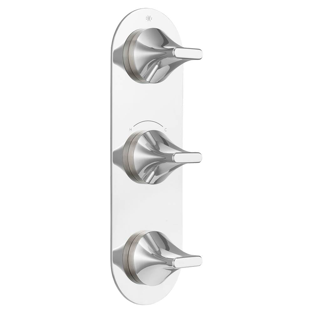 DXV - DXV Modulus 3-Handle Thermostatic Valve Trim Only - Polished Chrome