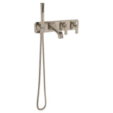 Belshire 2-Handle Wall Mount Bathtub Faucet with Hand Shower and Lever Handles