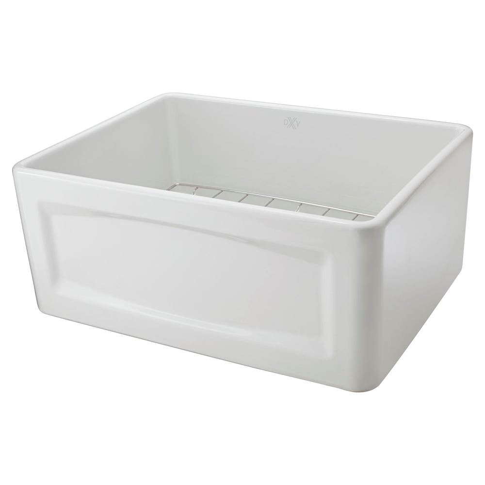 Hillside 24 in. Apron Kitchen Sink with Center Drain
