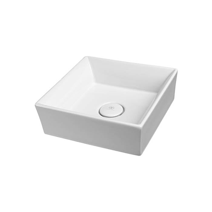 DXV - POP Square Vessel Sink - Canvas White