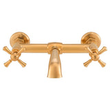 Oak Hill 2-Handle Wall Mount Bathroom Faucet with Cross Handles