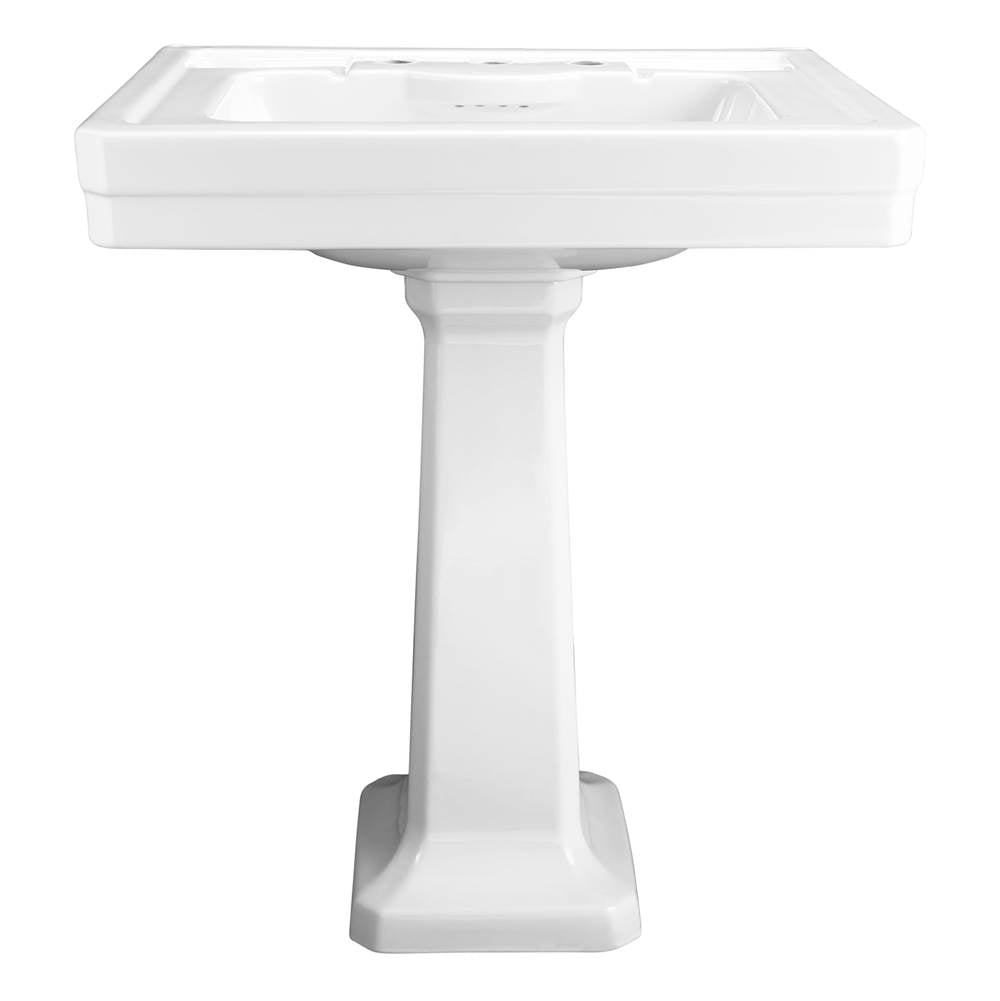 Fitzgerald Pedestal Sink Top, 3-Hole with Pedestal Leg