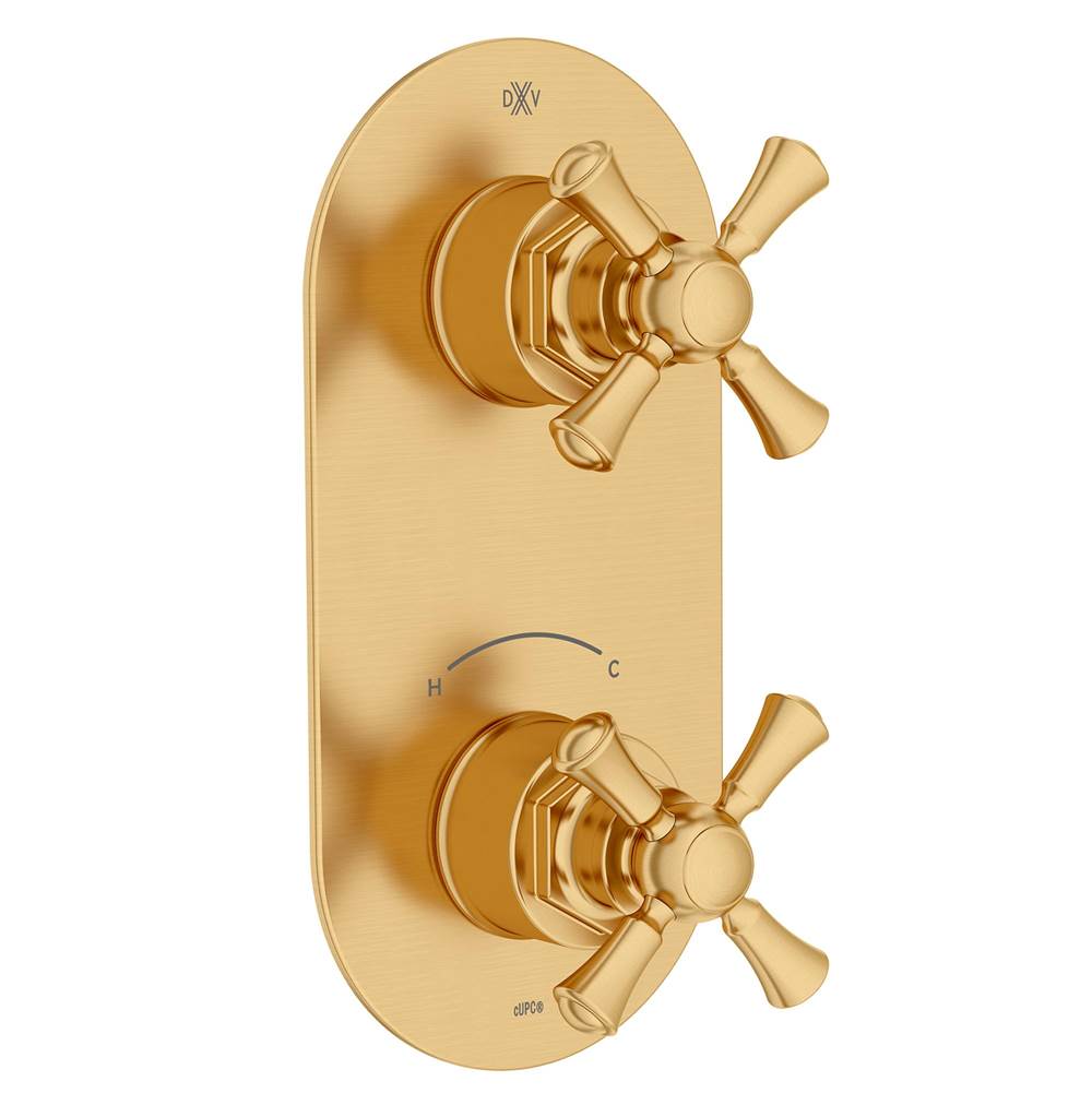 Oak Hill 2-Handle Thermostatic Valve Trim Only with Cross Handles