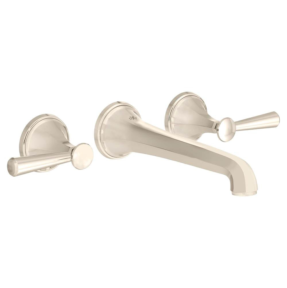 Fitzgerald 2-Handle Wall Mount Widespread Bathroom Faucet with Lever Handles