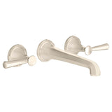 Fitzgerald 2-Handle Wall Mount Widespread Bathroom Faucet with Lever Handles