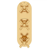 Oak Hill 3-Handle Thermostatic Valve Trim Only with Cross Handles