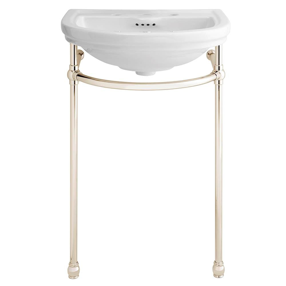 St. George 24 in. Console Bathroom Sink, 3 Hole with Console Leg