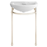 St. George 24 in. Console Bathroom Sink, 3 Hole with Console Leg