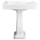 Fitzgerald Pedestal Sink Top, 1-Hole with Pedestal Leg