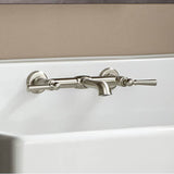 DXV - Oak Hill 2-Handle Wall Mount Bathroom Faucet with Lever Handles - Brushed Nickel