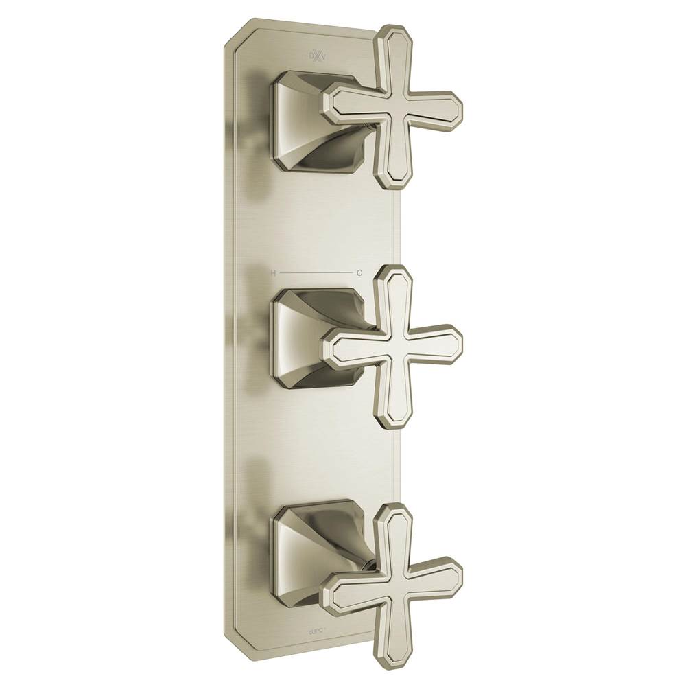 Belshire 3-Handle Thermostatic Valve Trim Only with Cross Handles