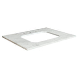 Belshire 30 in. Carrara Marble Vanity Top, 3 Hole