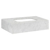 Belshire 30 in. Carrara Marble Console Top, No Hole