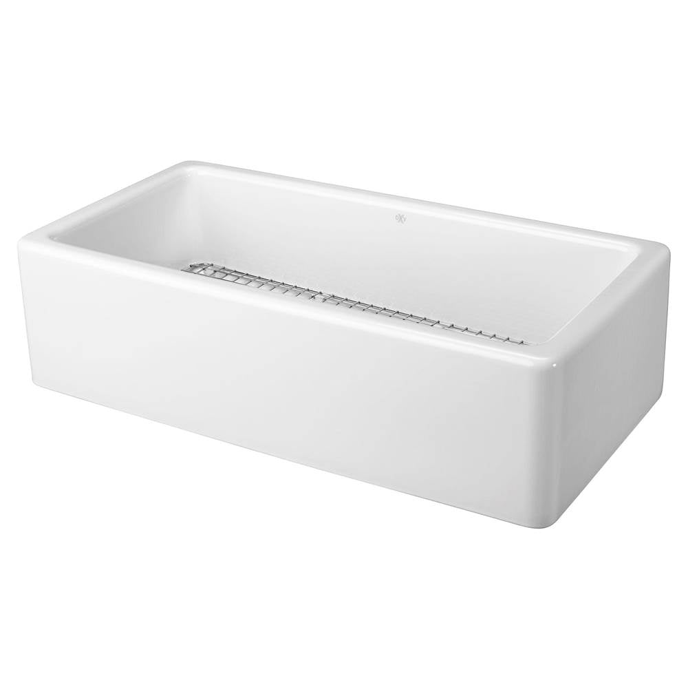 Hillside 36 in. Apron Kitchen Sink with Offset Drain