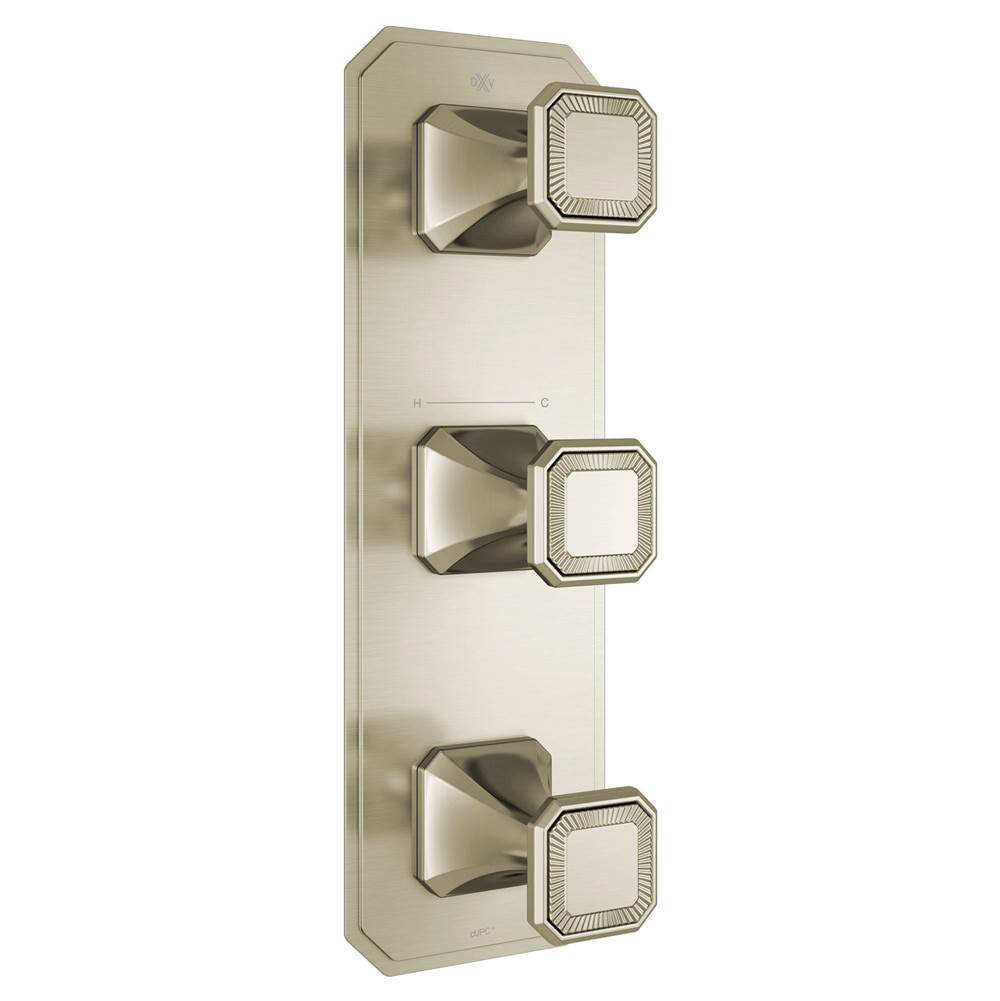 Belshire 3-Handle Thermostatic Valve Trim Only with Cushion Handles
