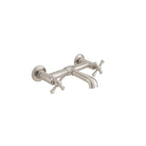 DXV - Oak Hill 2-Handle Wall Mount Bathroom Faucet with Cross Handles - Brushed Nickel