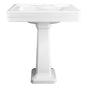 DXV - Fitzgerald Pedestal Sink Top, 3-Hole with Pedestal Leg - Canvas White