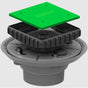 Ebbe - PVC Clamp Collar Drain Bundle - (PVC Clamp Collar Drain Base and Ebbe Square Riser) - No Finish