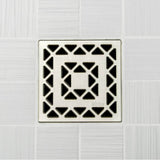 Ebbe - LATTICE - Brushed Nickel - Unique Drain Cover - Brushed Nickel