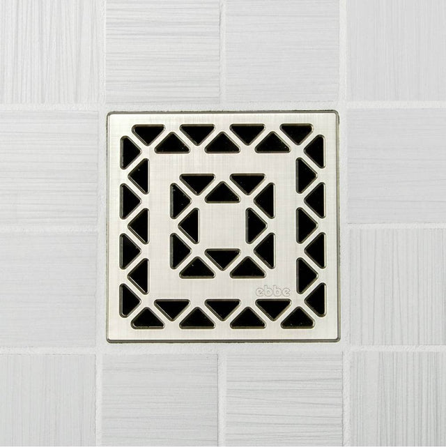 Ebbe - LATTICE - Brushed Nickel - Unique Drain Cover - Brushed Nickel