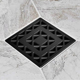 Ebbe - LATTICE - Matte Black - Unique Drain Cover - Matte Black
