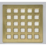 Ebbe - QUADRA - Brushed Gold - Unique Drain Cover - Brushed Gold