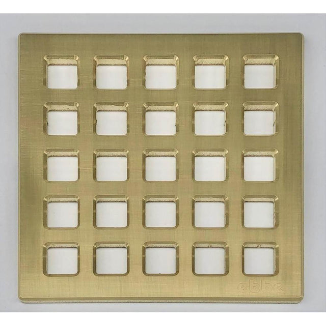 Ebbe - QUADRA - Brushed Gold - Unique Drain Cover - Brushed Gold