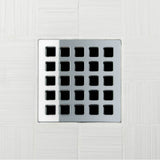 Ebbe - QUADRA - Polished Chrome - Unique Drain Cover - Polished Chrome