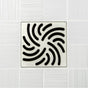 Ebbe - TWISTER - Brushed Nickel - Unique Drain Cover - Brushed Nickel