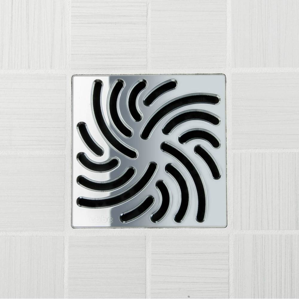 Ebbe - TWISTER - Polished Chrome - Unique Drain Cover - Polished Chrome