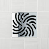 Ebbe - TWISTER - Polished Chrome - Unique Drain Cover - Polished Chrome