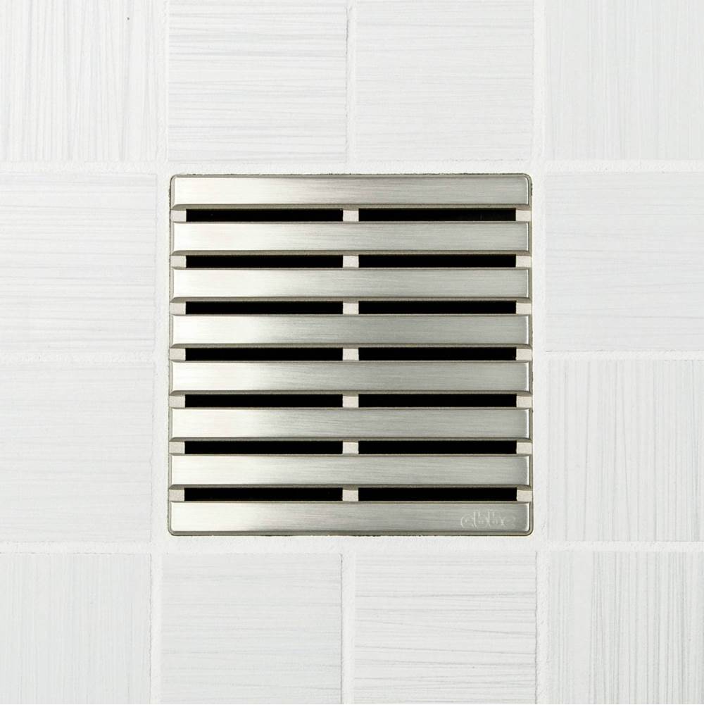Ebbe - PARALLEL - Brushed Nickel - Unique Drain Cover - Brushed Nickel