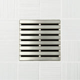 Ebbe - PARALLEL - Brushed Nickel - Unique Drain Cover - Brushed Nickel