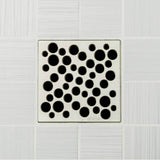 Ebbe - BUBBLES - Brushed Nickel - Unique Drain Cover - Brushed Nickel