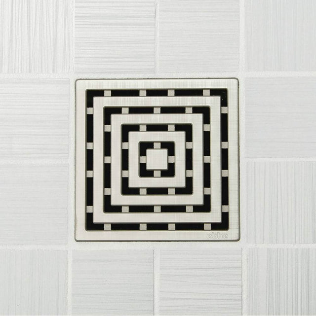 Ebbe - FRAMES - Brushed Nickel - Unique Drain Cover - Brushed Nickel